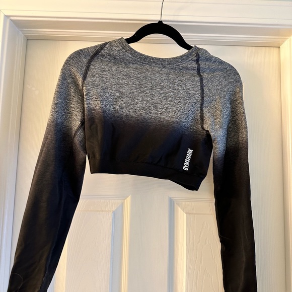 Gymshark NWOT Medium Crop Long sleeve Ombré Top - Picture 6 of 6